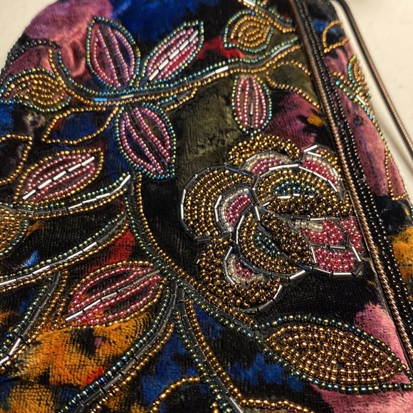 Beaded Velvet Clutch Purse - Picture 9 of 9